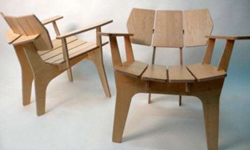 الكراسي الخشب الرقائقي