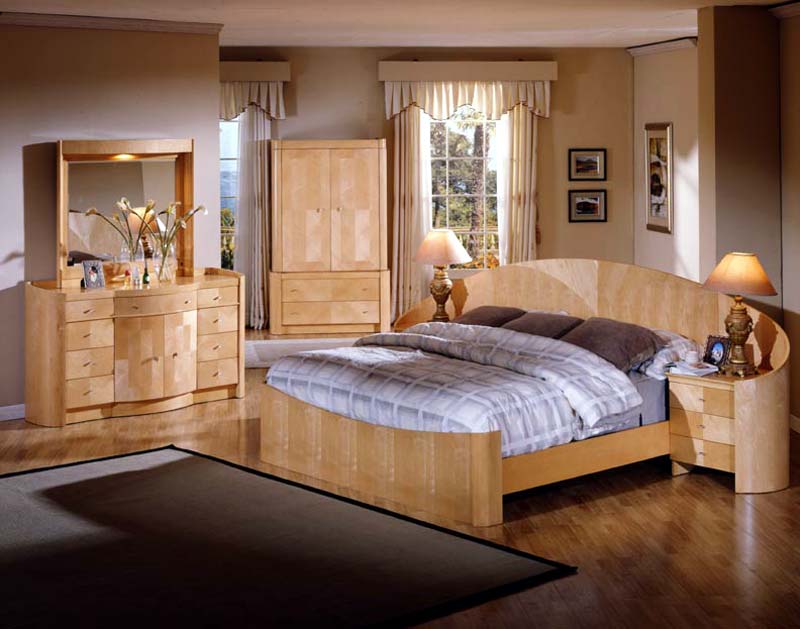 أثاث غرف النوم على أساس المواد الطبيعية