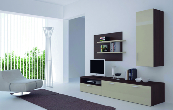 Dizajn stien modernej obývacej izby