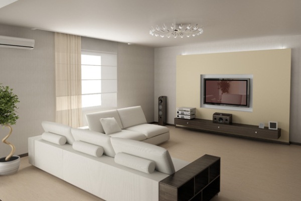 Svetlý priestranný obývacia izba